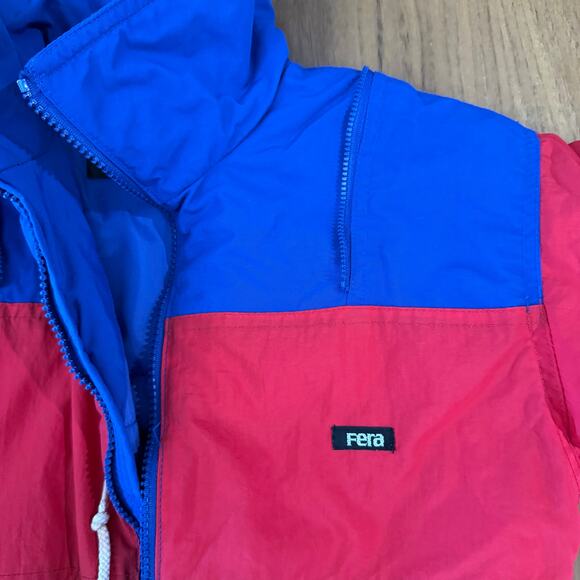Vintage FERA Snowsuit Kids Size Junior 6 Ski Play Hood Zip Snap Color Block - Picture 5 of 16